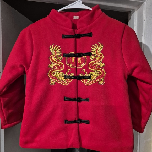 Red Dragon Embroidered Kids Jacket - Picture 1 of 5